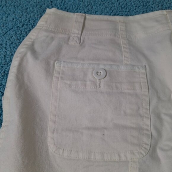 Westbound Womens Cargo Crop Capris Pants Size 10 Stretch Summer Pool Golf - Picture 10 of 13